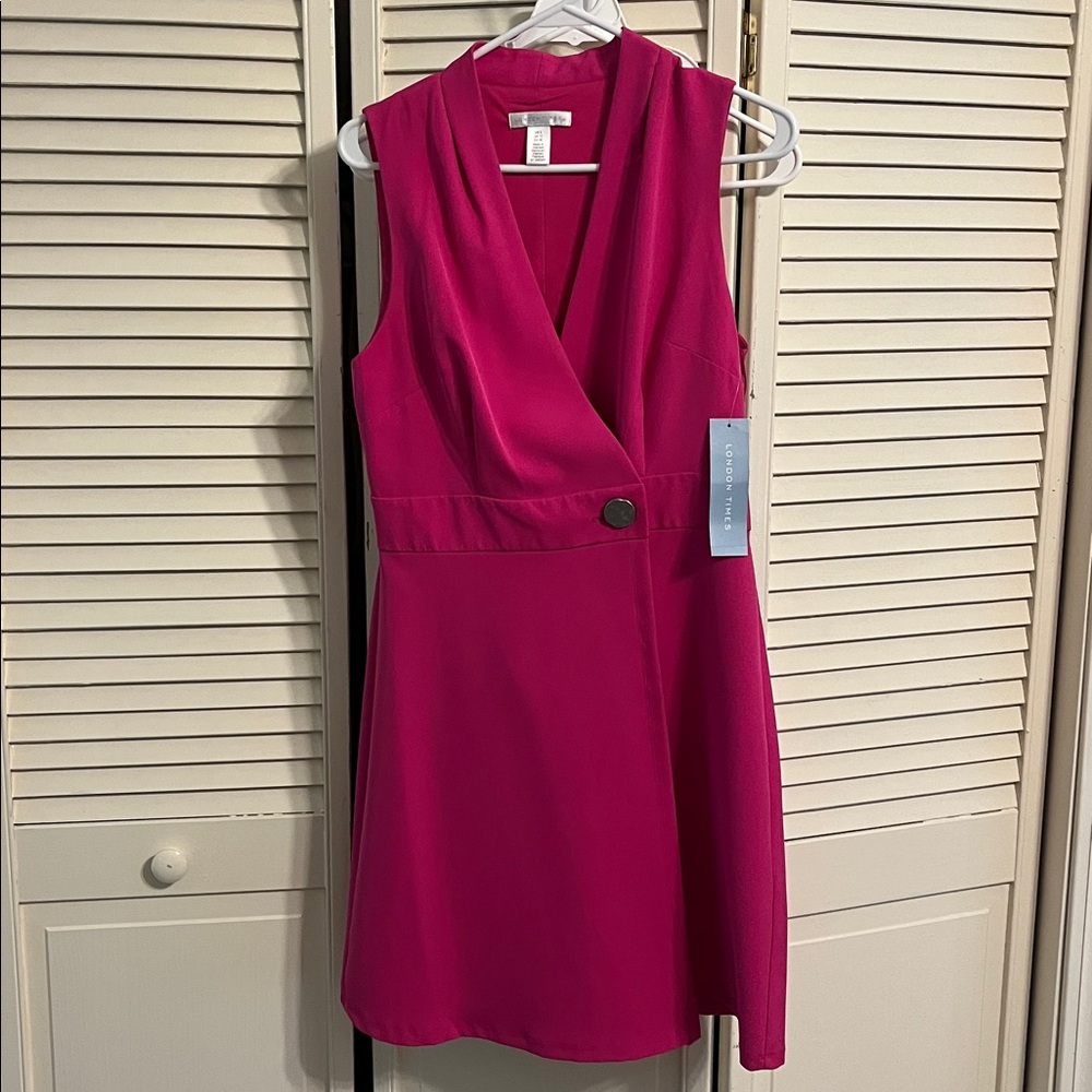 London Times Fuchsia Dress